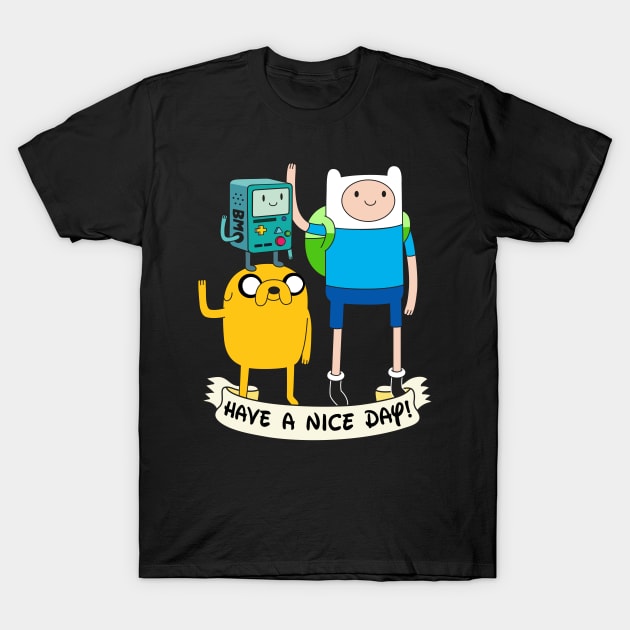 Finn Jake BMO T-Shirt by Plushism